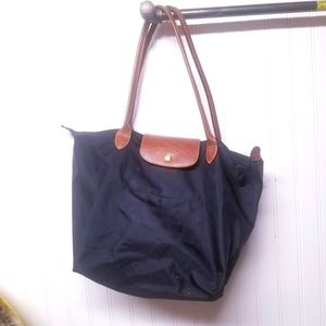 Longchamp Le Pliage large tote black